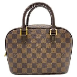 Bolso de mano mini Damier Saria Louis Vuitton Castaño