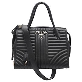 Bolsa de couro Prada Esplanade com alça dupla Preto
