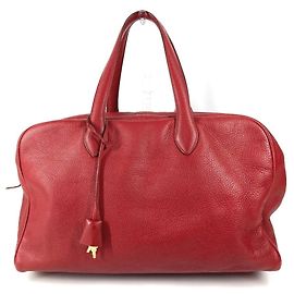 Borsa da viaggio Boston Victoria 43 di Hermès Rosso