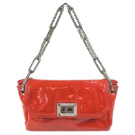 Sac à épaule Chanel CC Coco Mark Logo Rouge Orange