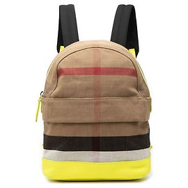 Burberry Brown Mega Check Canvas Tiller Backpack Brown Light brown