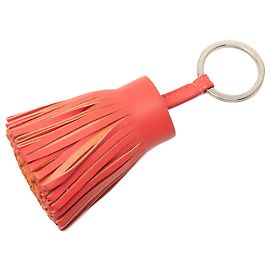 Hermès Orange Milo Lambskin Carmen Key Ring Red Orange