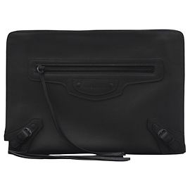 Pochette en cuir Neo Classic de Balenciaga Noir