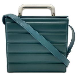 Sac à épaule en cuir vert Bottega Veneta Vert