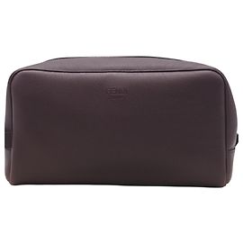 Sac Second en Cuir Fendi Roma Bordeaux