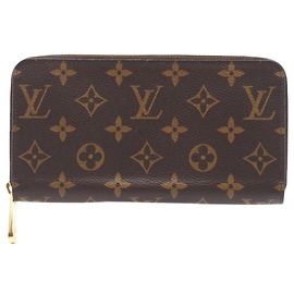Louis Vuitton Monogram Zippy Wallet Brown Beige