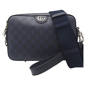 Borsa a tracolla piccola Gucci GG Supreme Ophidia Blu navy