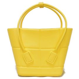 Bottega Veneta La Borsa Mini Tote Arco in Gomma Giallo
