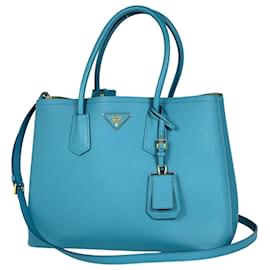 Prada Double Medium Handbag Blue