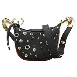 Bolsa de ombro mini 2 em 1 de couro com studs Gucci Preto