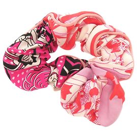 Scrunchie in seta multicolore Claudia di Hermès Rosa Multicolore