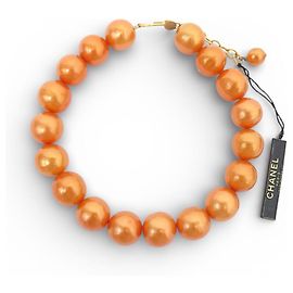 CHANEL BAROCKE PERLEN-HALSKETTE 1986 Orange