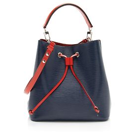 Sac à épaule Neonoe en cuir Epi Louis Vuitton Bleu