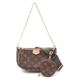 Borsa a Spalla 2 in 1 Multi Pochette Accessoires Monogram Louis Vuitton Marrone Cachi