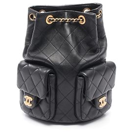 Chanel Matelasse Leather Backpack Black