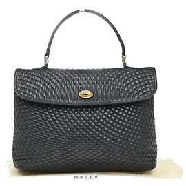 Bally Vintage Couro Matelassê Preto