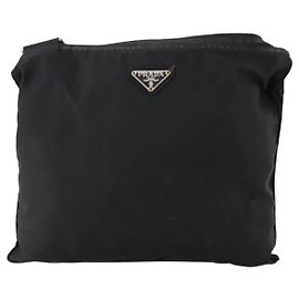 Prada Flat Messenger Bag Tessuto Medium Black