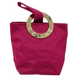 Céline Celine Circle Logo Canvas Rosa
