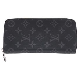 Louis Vuitton Eclipse Zippy Wallet Vertical Brown Black