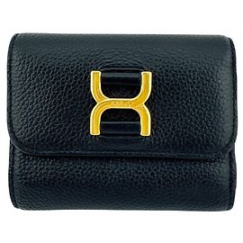 Chloé Marcie Small Trifold Wallet in Black Black