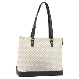 Céline Bolsa tote em lona Macadam CELINE em couro PVC branco e dourado Auth am10839 Branco Dourado