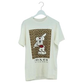 T-shirt à manches courtes en coton blanc COACH ~ Disney Mickey Auth 166915M Blanc