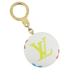 LOUIS VUITTON Monogram Multicolor Astropill Charm White M51911 LV Auth 173421V White