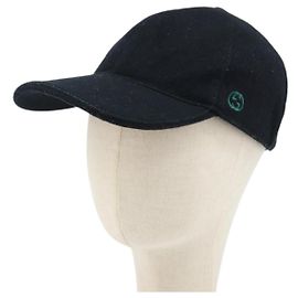 GUCCI Web Sherry Line Cap Wool L Black Red Green 353505 Auth am10816 Black Red Green