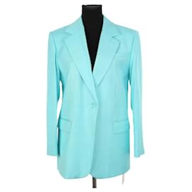Sandro Blue Viscose Blazer Blue