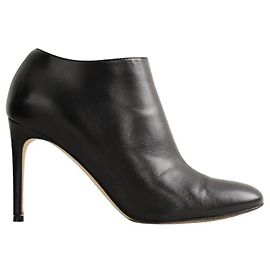 Sergio Rossi Black leather boots Black