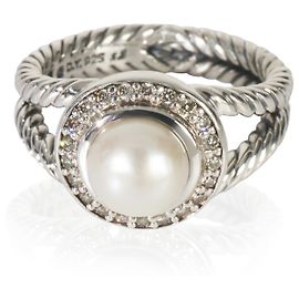 Anello Cerise in Argento Sterling, Perla e Diamante di David Yurman Altro