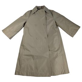 Beige Doppel-Layer-Mantel von Jil Sander, Größe 36 Beige