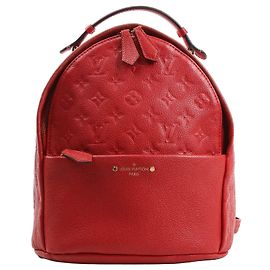Louis Vuitton Sorbonne Monogram Empreinte Backpack in Red M44015 Red