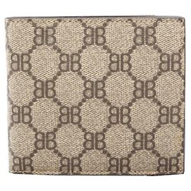 Balenciaga The Hacker Project Beige Bifold Wallet Beige