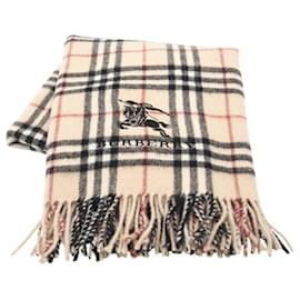 Burberry Wool Nova Check Blanket Black Red Beige