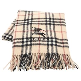 Coperta in lana Nova Check di Burberry Nero Rosso Beige