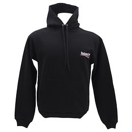 Herren Baumwoll-Hoodie von Balenciaga Schwarz Weiß Rot