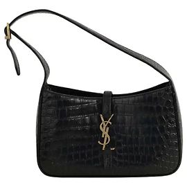 Saint Laurent Borsa a spalla Le 5 à 7 in pelle nera Nero