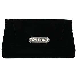 Tom Ford Borsa a spalla in velluto nero con catena Nero