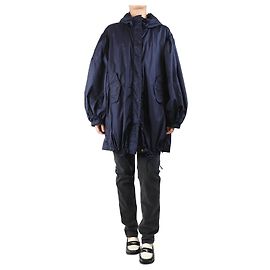 Simone Rocha Navy nylon raincoat - size UK 10 Navy blue