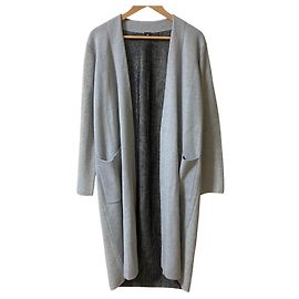 PS Paul Smith Long Knit Coat Brown