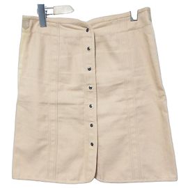 Chloé Chloe Side Line Skirt Beige Orange