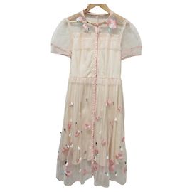 Autre Marque Chesty Besticktes Langkleid Pink