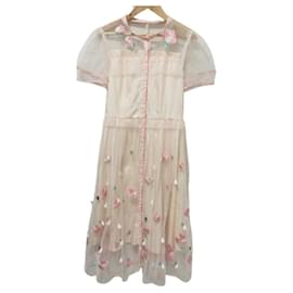 Autre Marque Robe Longue Brodée Chesty Rose