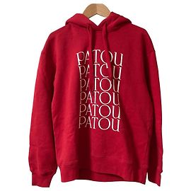 Autre Marque Sweat à capuche en coton avec imprimé logo Patou Rouge
