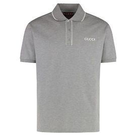 Gucci Polo aus Baumwoll-Piqué Braun