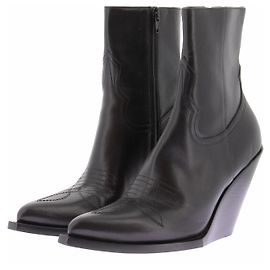 Céline Botas vaqueras negras con cuña Negro