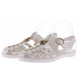 Gucci Sandales blanches avec double g White
