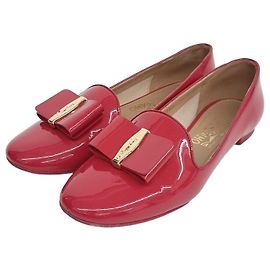 Salvatore Ferragamo Lackleder Loafer Rot Rot