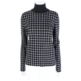 Pull en maille à manches longues Hermès Noir